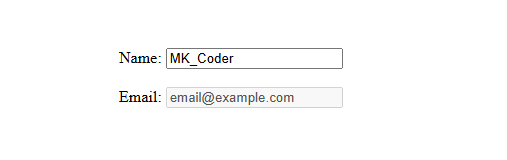Readonly and Disabled Input Illustration