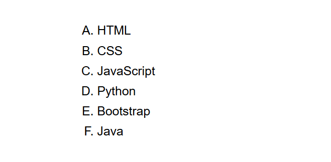 Alphabetical Ordered List